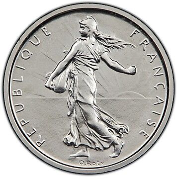 5 francs semeuse 1960 — vue 1
